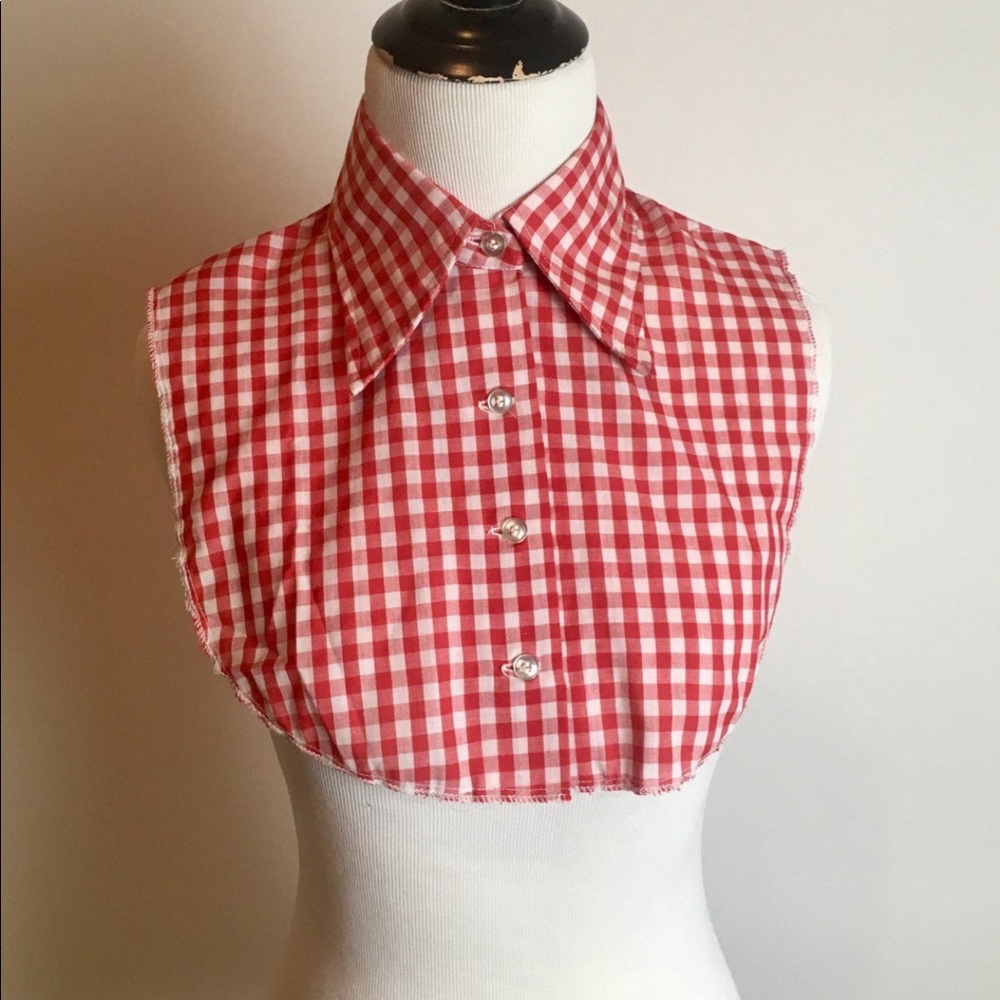 1950s Glentex Gingham Dickey Collar - Picture 2 of 4